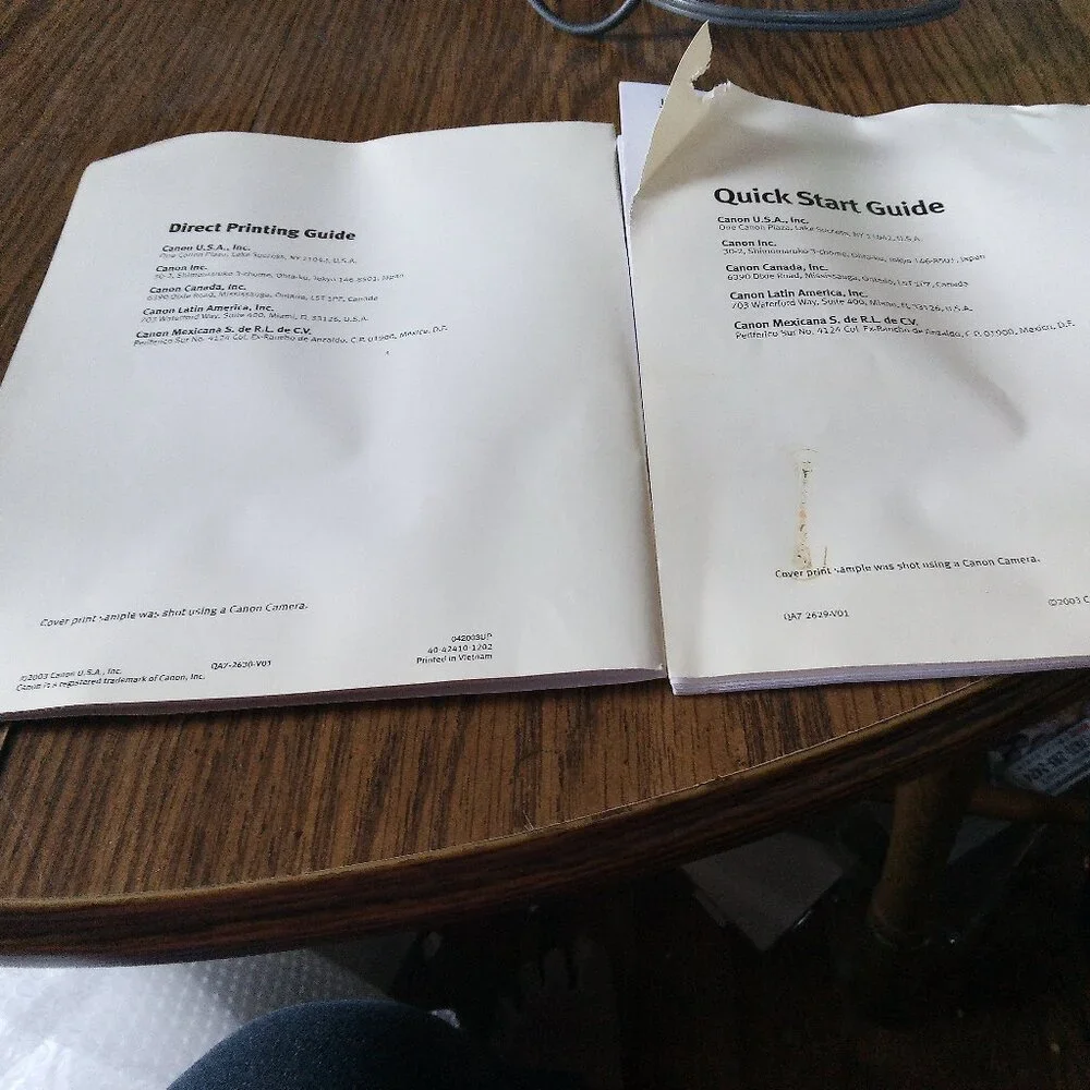 Canon I470D Quick Start And Direct Printing Guides